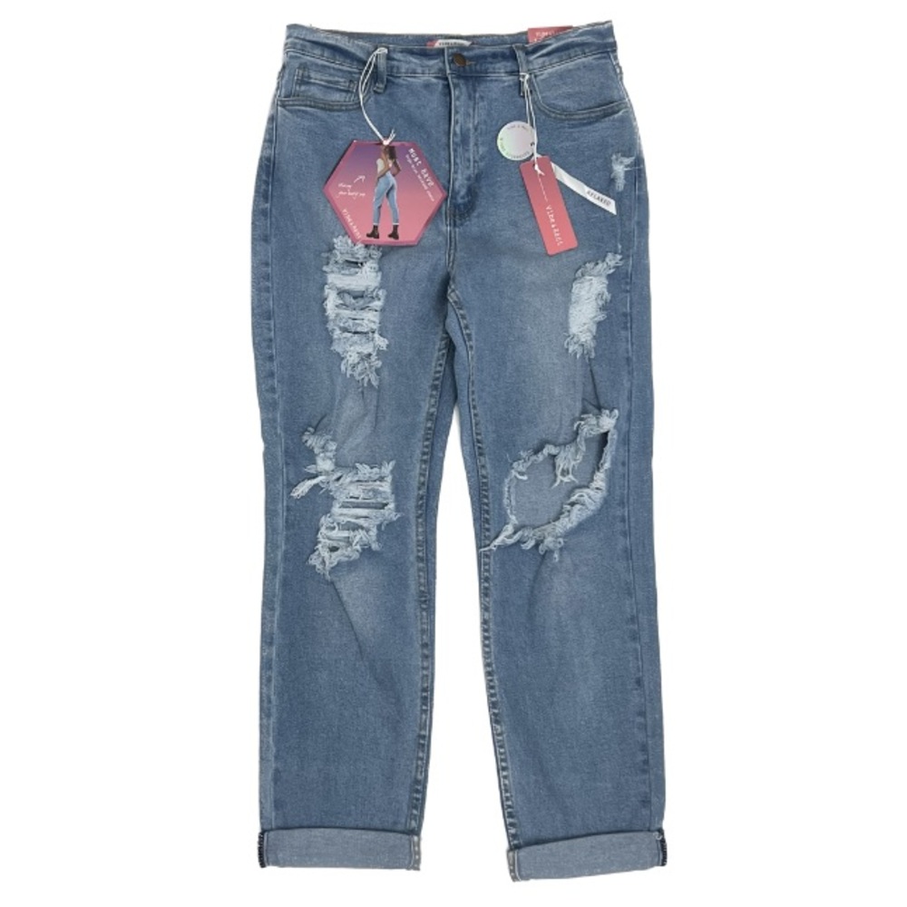 VIBE & RANT High Rise Relaxed Jeans